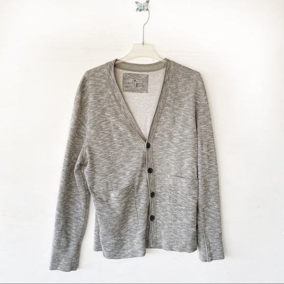 Mankind Gray Cardigan Sz 